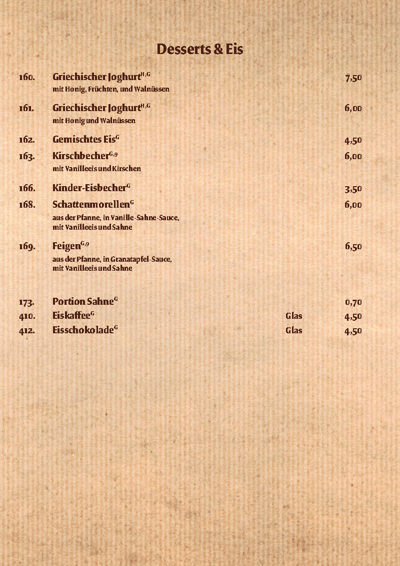 Vareladiko Griechische Taverne Berlin - Charlottenburg Speisekarte 10
